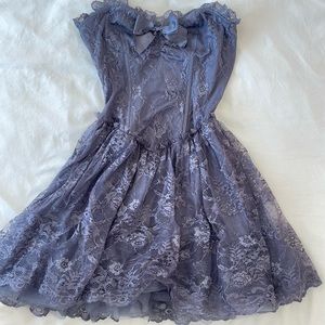 Grey Lacey Corset Dress